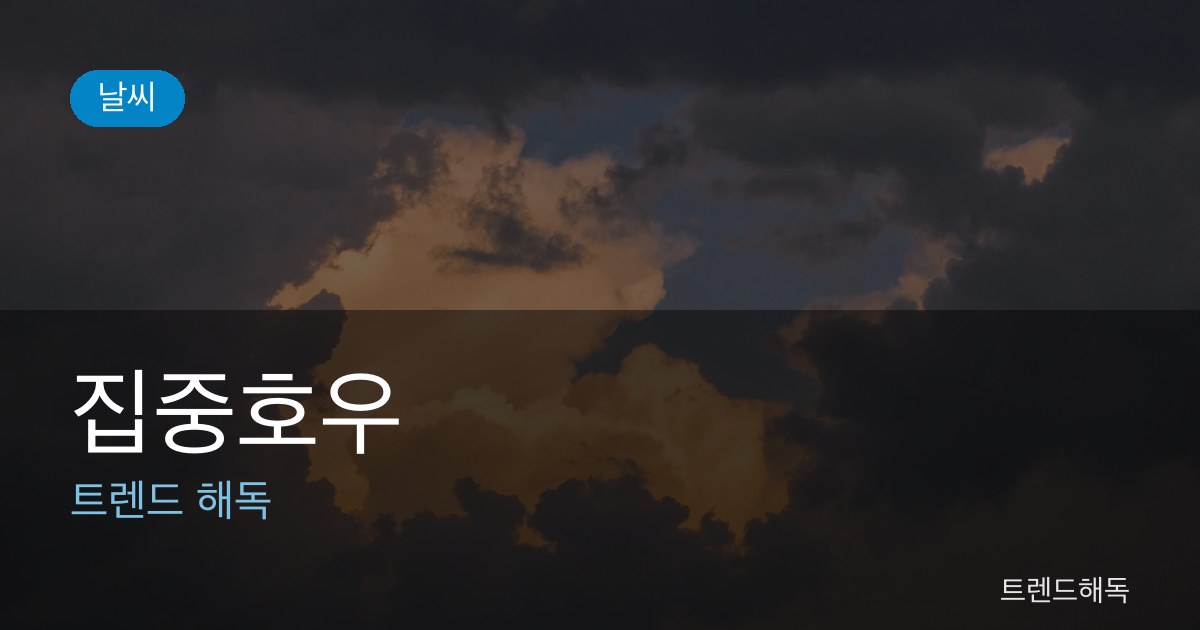 집중호우 관련 이미지