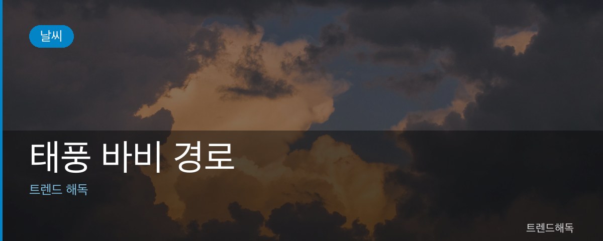태풍 바비 경로 관련 이미지