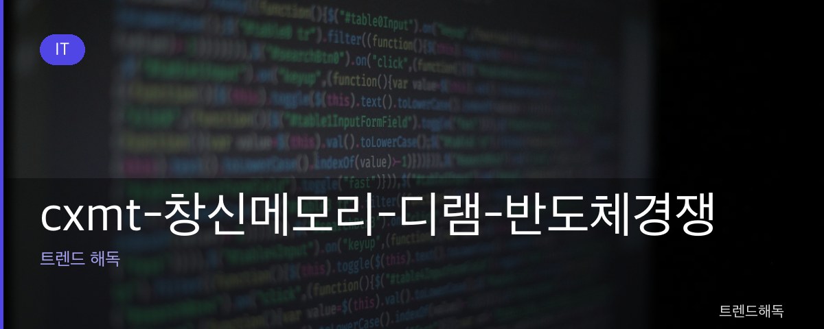 cxmt-창신메모리-디램-반도체경쟁 관련 이미지