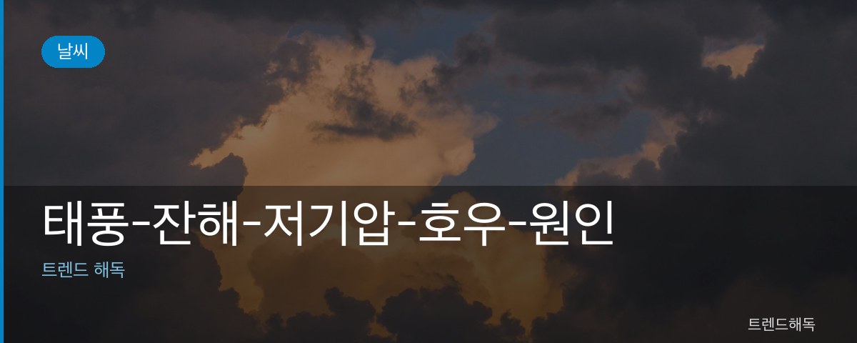 태풍-잔해-저기압-호우-원인 관련 이미지